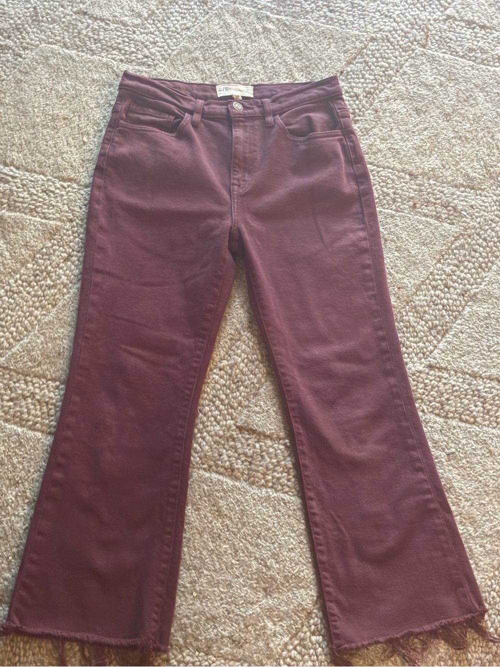 Current/Elliott Plum Flare Jeans